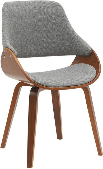 CLP Esszimmerstuhl Vangale gepolstert in Grau mit Bugholzgestell aus Pappel im Mid-Century Design - Bild 1