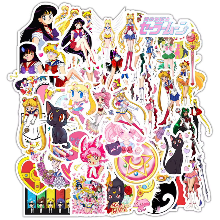 Bandai Sailor Moon Anime Aufkleber, 115-teiliges Set - Bild 2