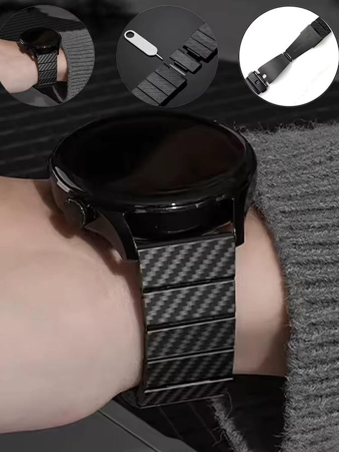 Huawei Uhrenarmband Carbon Fiber, Schwarz, Unisex - Bild 5