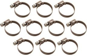 BGS Schlauchklemmen aus Edelstahl in Silber, 10er Set, B/T/H: 25 x 40 mm - Bild 1