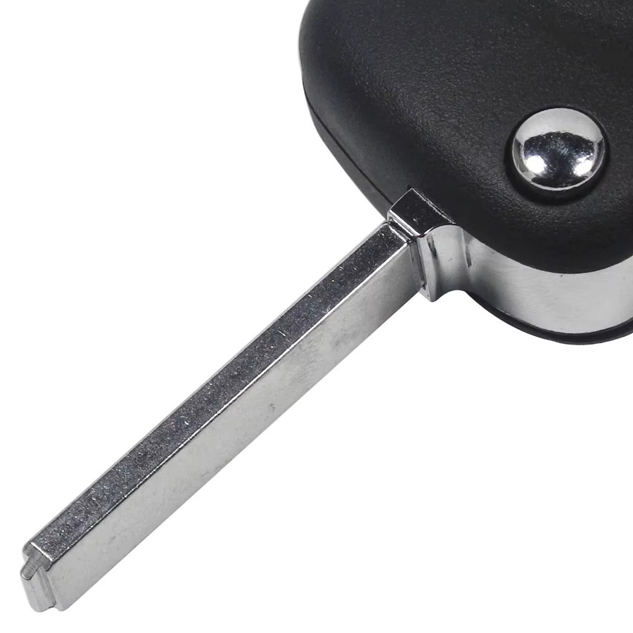 Jingyuqin Flip Folding Key Shell Hülle mit 2 Knöpfen für Citroen C2 C3 C4 C5 C6 und Peugeot 207 307 308 407 807 in Schwarz - Bild 4