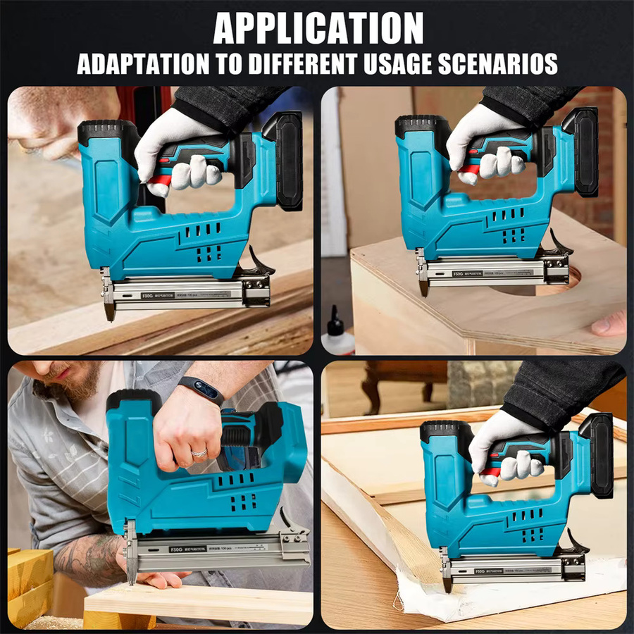 Akku-Nagelpistole für Makita 18V mit Brad Nailer für Holzbearbeitung in Blau - Bild 5