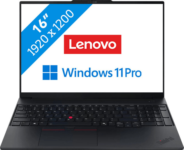 Lenovo ThinkPad E16 Gen 3 Intel Copilot+PC Laptop Schwarz mit 16 Zoll Display und Windows - Bild 1