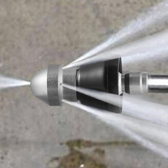 Talent And Ability Hochdruck-Rohrbagger-Reinigungsdüsenwaschanlage für Kanalisation mit 6 Jet-Düsen in Weiß - Bild 1