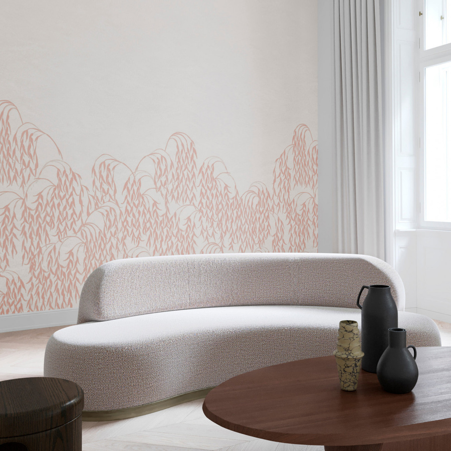 Nobilis Wandbild Les Saules PAN183 in Pink mit floralem Motiv - Bild 1