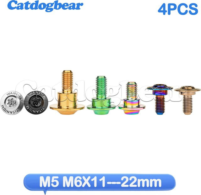 Catdogbear Titan Stufenschrauben Set mit Torx-Kopf für Motorrad und Lokomotive, 4 Stück, M5/M6 x 11–22 mm, Blau/Mehrfarbig - Bild 1