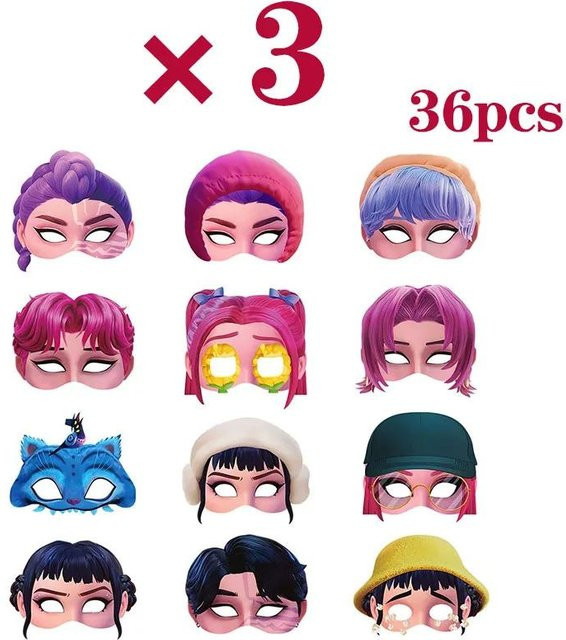Discover Intime Kpop Dämonenjäger Maske, Cosplay Requisiten, 12-teiliges Set, ab 14 Jahren - Bild 1