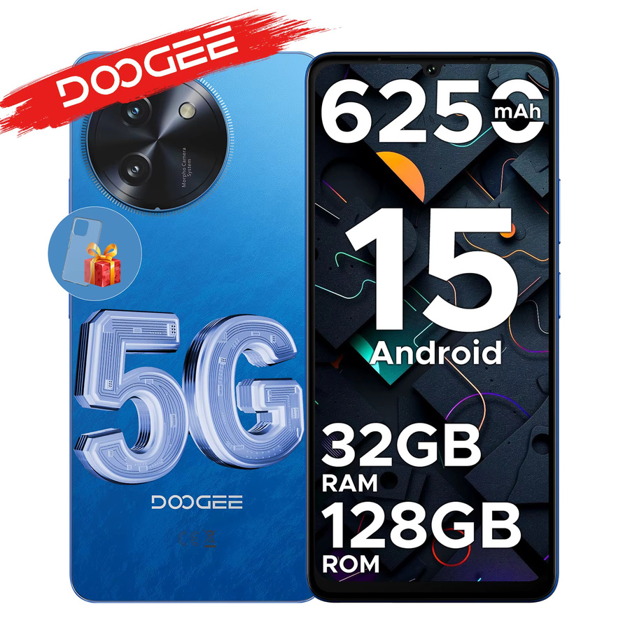 DOOGEE Note 59 5G Smartphone in Blau mit 128 GB ROM, 32 GB RAM, Android 15 und NFC-Funktion - Bild 1