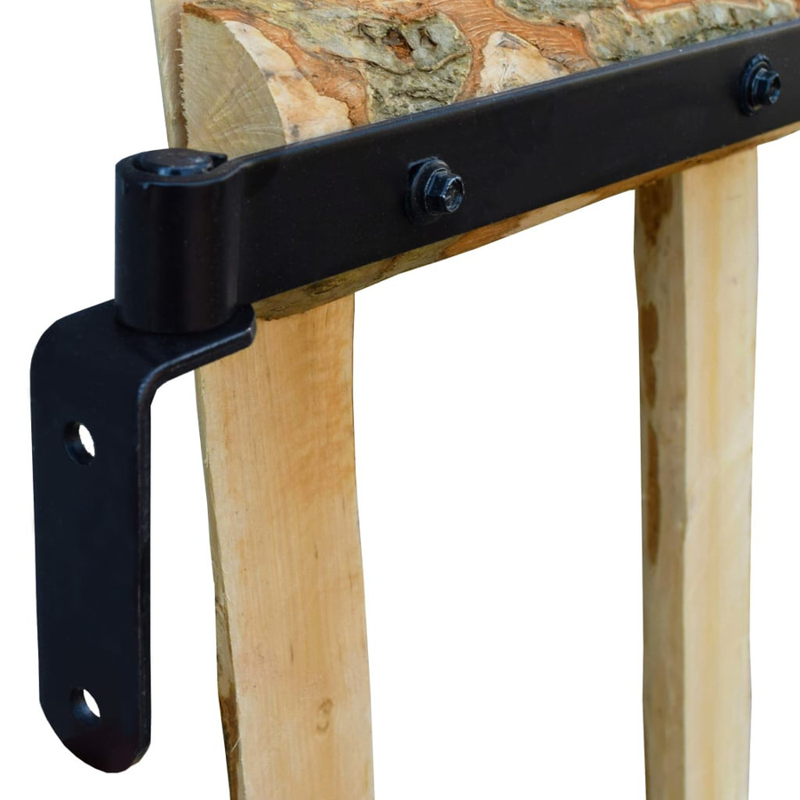 Vidaxl Doppel-Holztor aus Haselnussholz in Braun, B: 100 cm, H: 120 cm - Bild 3