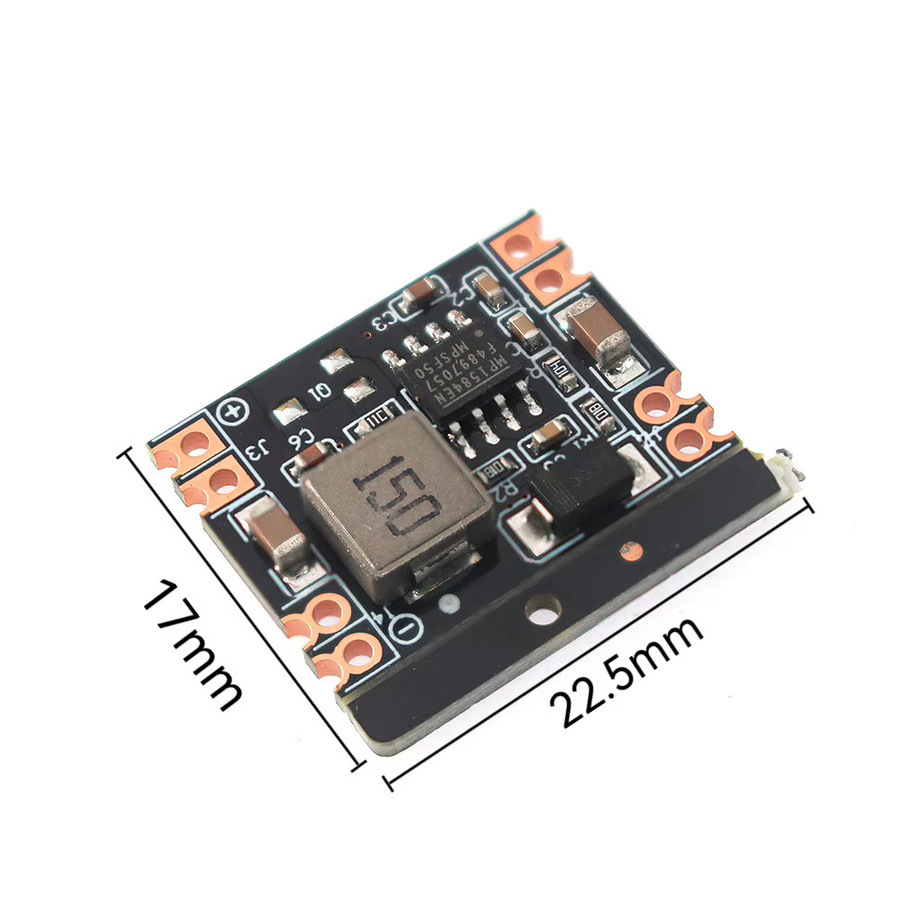 DC-DC Buck Step-Down Stromversorgungsmodul mit festem Ausgang 5V-24V zu 3,3V 5V 9V 12V in Schwarz - Bild 2