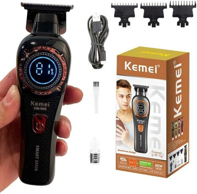 Kemei KM999 Elektrische Haarschneidemaschine für Herren, Rot - Bild 1