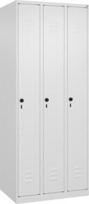 C+P Spind Classic PLUS Garderobenschrank mit 3 Abteilen, Farbe Weiß, B/T/H: 75 x 50 x 185 cm - Bild 1