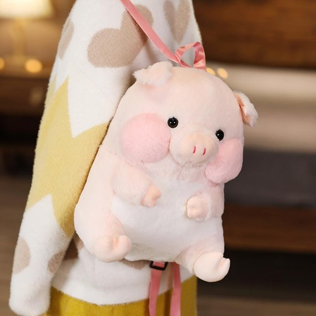 BC Pet Supplies Shiba Inu Schwein Plüsch Rucksack, 40cm, Rosa/Pink - Bild 1