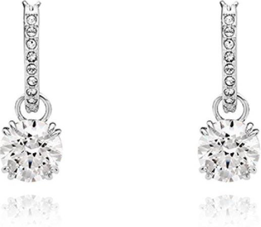 Swarovski Creolen Ohrhänger, Weiß, Kristall, Damen - Bild 1
