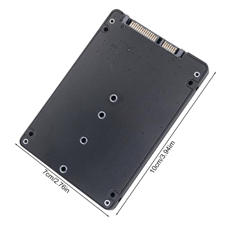 ALLOYSEED M.2 NGFF SSD zu SATA 3.0 6Gbps Adapterkarte und externe Festplattenbox in Schwarz - Bild 5