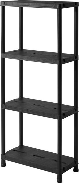 LIVARNO Haushaltsregal in Schwarz, B/H/T: 60 x 138 x 30 cm - Bild 1