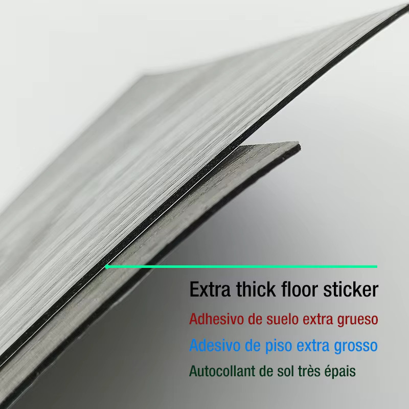 10 Stück WALLMG Bodenaufkleber in Holzmaserung braun, selbstklebende 3D PVC Wand- und Bodenfliesen, wasserdicht und verschleißfest - Bild 4