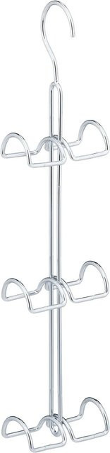 Relaxdays Handtaschenbügel aus Eisen mit 6 Haken in Silber, B/T/H: 39,5 x 8,5 x 4,5 cm - Bild 1