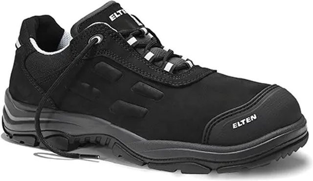 Elten Sicherheitshalbschuh Daniel Pro Low ESD S3 aus Nubukleder in Schwarz-Grau Größe 37 - Bild 1