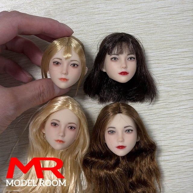 MAK Anime-Mädchen Make-up Kopfskulptur Modell, 1/6 Maßstab, Heller Hautfarbe, Zubehör - Bild 1