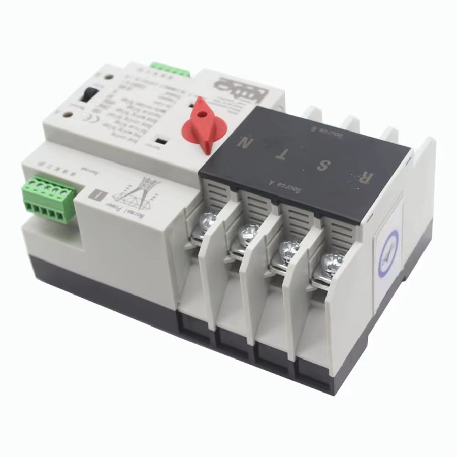 Einphasiger Dual-Power-Automatik-Wahlschalter für die DIN-Schiene ohne Unterbrechung, erhältlich in 2p, 4p und Ausführungen mit 63a, 100a oder 125a - Bild 3