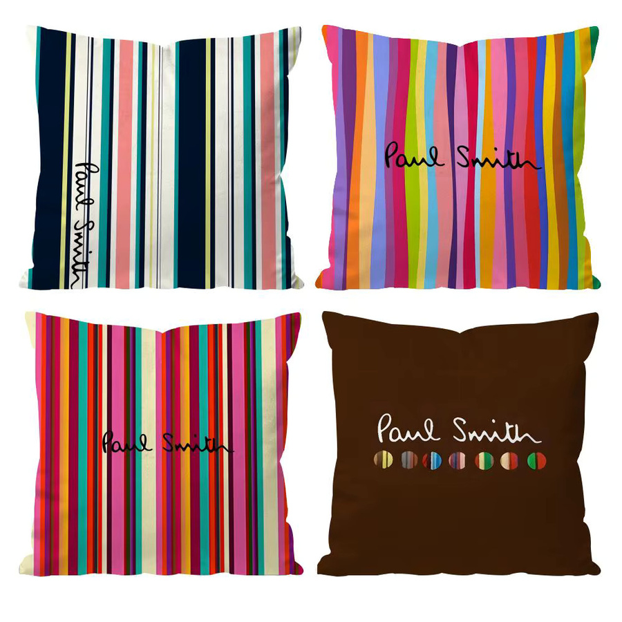 S-Smith Fashion P-Paul Kissenbezug mit Streifenmuster in Schwarz und Multicolour, quadratisch, Breite: 30,0 cm - Bild 2