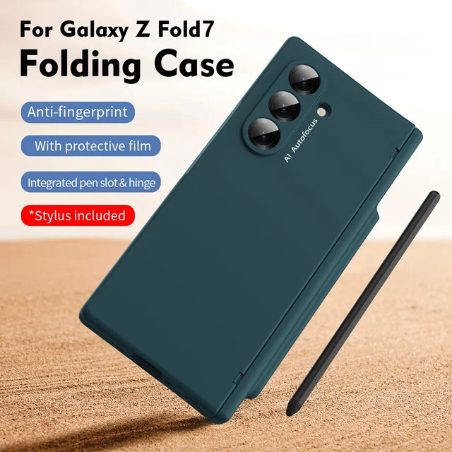 Samsung Galaxy Z Fold Schutzhülle mit Stiftfach und Scharnierschutz in Macaron Farben aus TPU - Bild 1