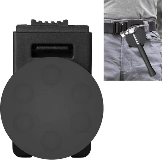 Magnetischer Werkzeughalter aus Metall mit verstellbarem Gürtelclip und abnehmbarer Schnalle in Schwarz - Bild 1