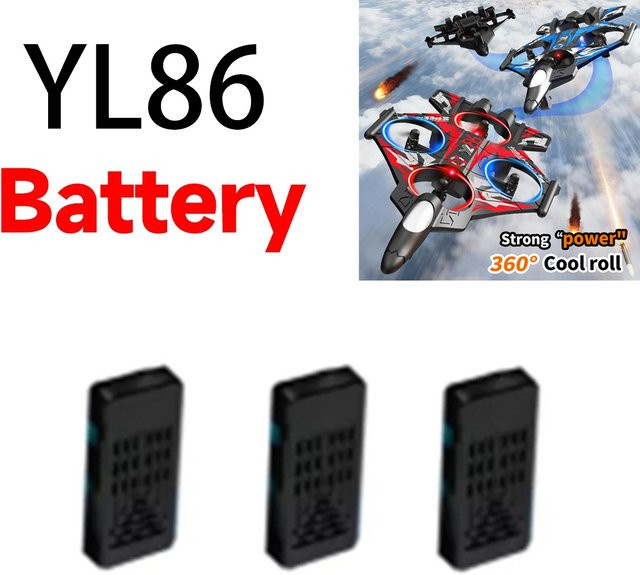 YL86 RC Schaumflugzeug Drohne Akku, 3,7 V, 500 mAh, Schwarz - Bild 1