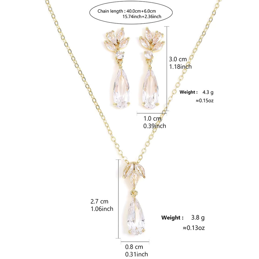 ZAKOL Schmuck-Set Halskette und Ohrringe, Zirkonia, Silber, Damen - Bild 4