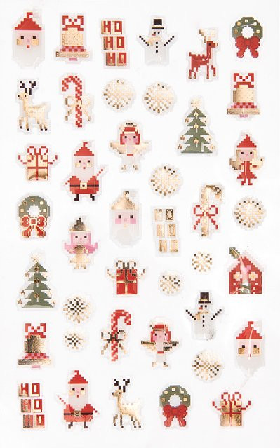 Rico Design Paper Poetry Gelsticker Weihnachtsfiguren Pixel - Bild 1