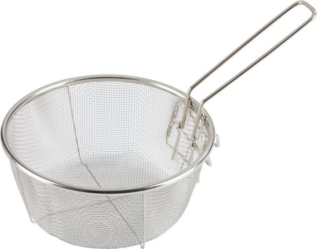 Genialo Universal-Frittierkorb aus Edelstahl in Silber mit Griffen und Siebfunktion, rund - Bild 1