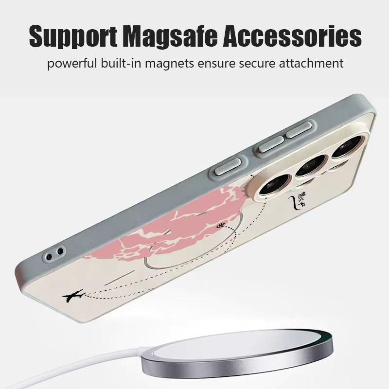 Magnetische Handyhülle mit Liebesherzen-Muster für Samsung Galaxy S26 S25 S24 S23 Ultra S25 FE A57 A56 A37 A17 A55 A26 A36 A35 5G in Pink - Bild 1