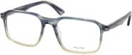 Police VPLG 74 Korrektionsbrille, Vollrand, quadratisch, Herren, blau grau, Kunststoff - Bild 1