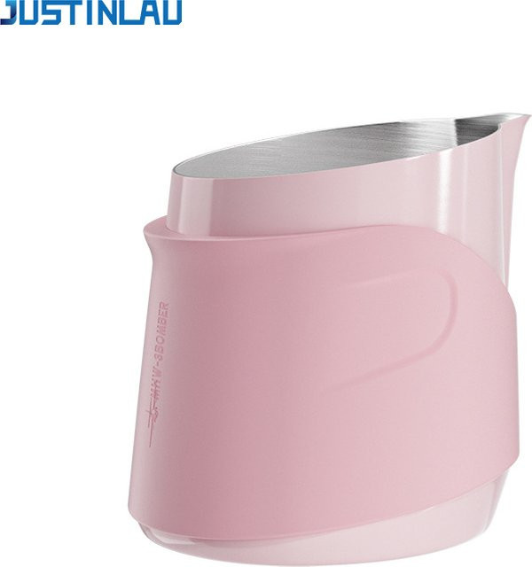 JUSTINLAU Milchaufschäumkrug aus Edelstahl mit Skala, 400 ml, Silber oder Schwarz - Bild 1