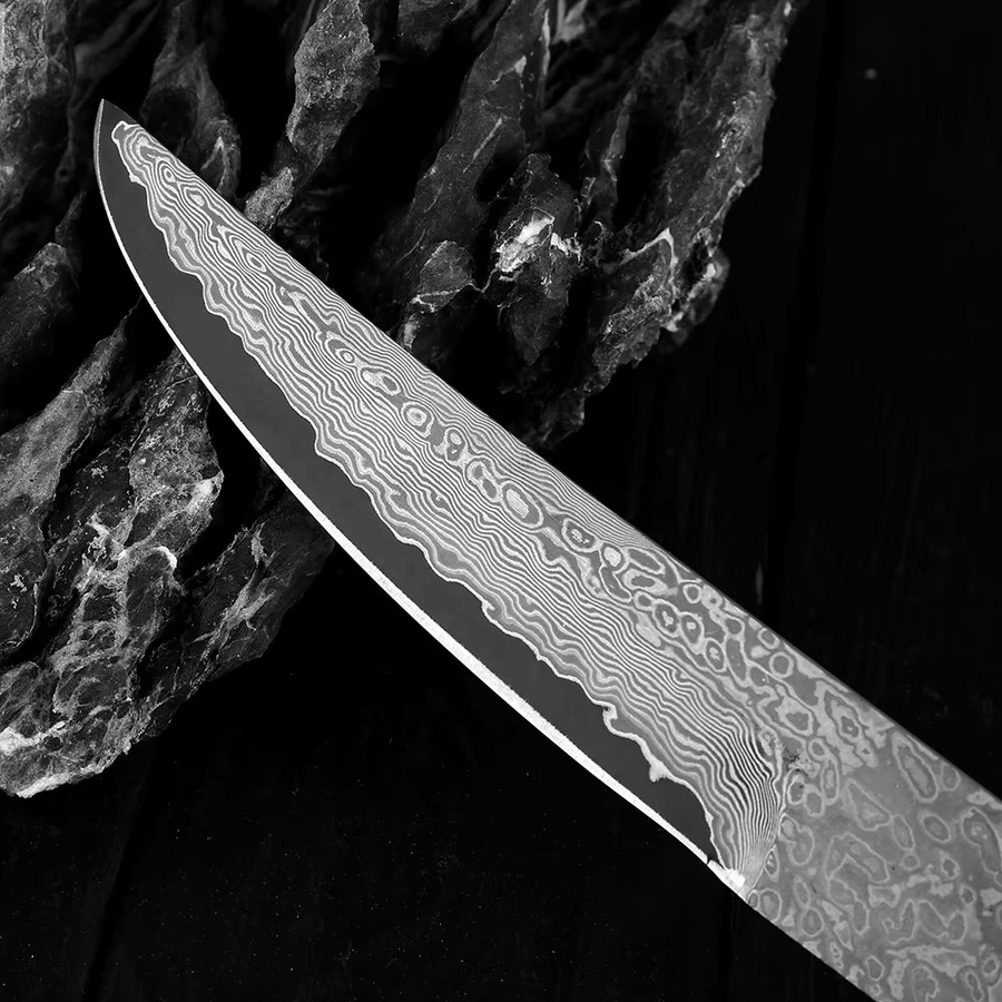 Xituo Damaskus Stahl Messerblank mit gerader Klinge in Silber für DIY Messerbau - Bild 2