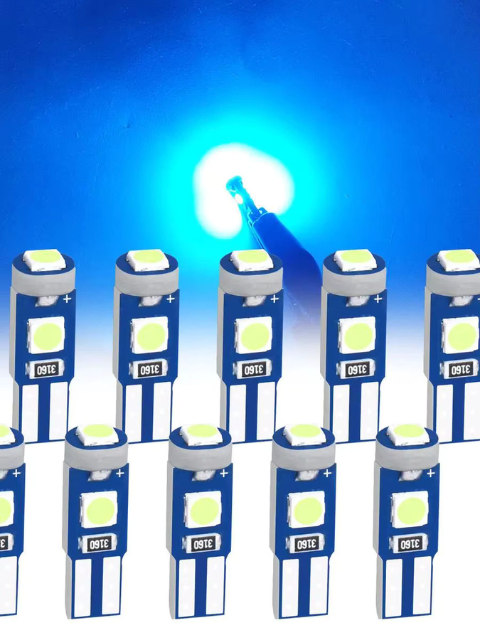 Ultrahelle T5 LED-Glühbirnen für Auto-Panel und Instrumentenlicht, 12 V, 3 Chipsätze, erhältlich in Weiß, Eisblau, Rosa, Gelb und Rot - Bild 4