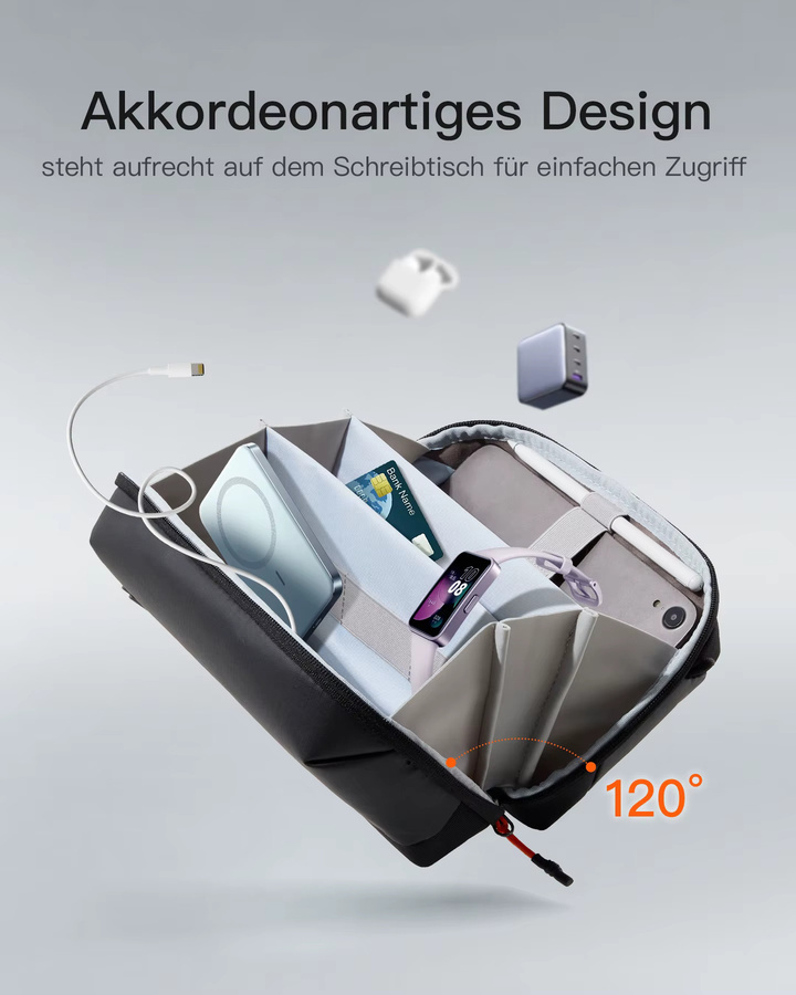 Inateck Organizer für Elektronisches Zubehör, wasserresistente Reisetasche, ABM35S - Bild 3