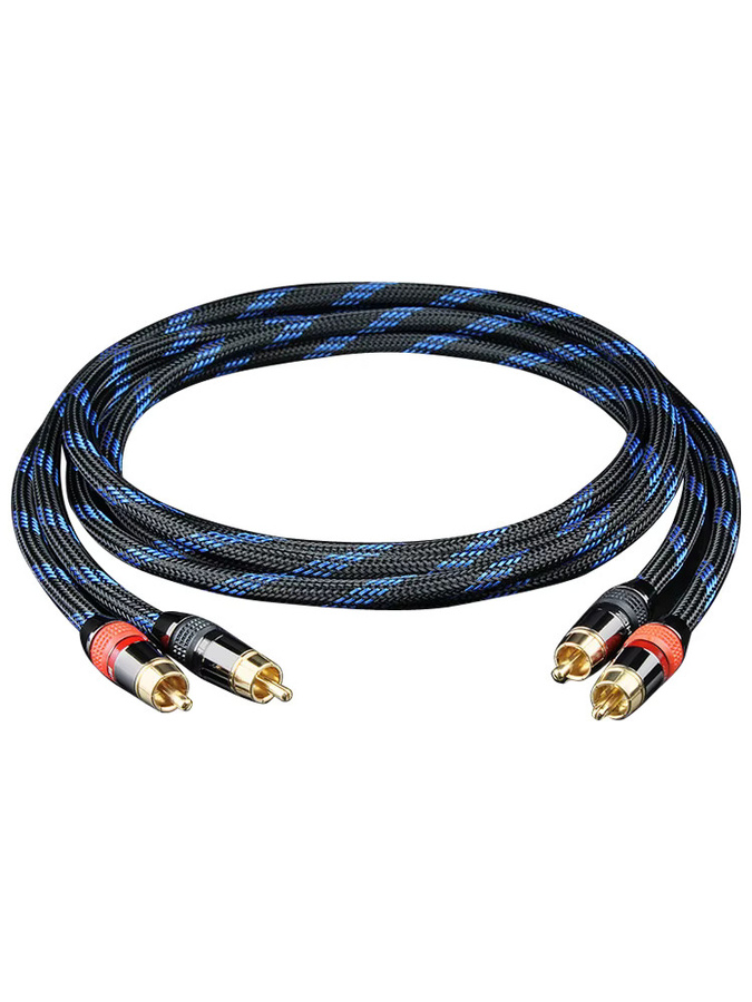 DIYLIVE 6N OFC HIFI Stereo RCA-Kabel Paar, 2RCA zu 2RCA Verbindungskabel, Schwarz - Bild 5