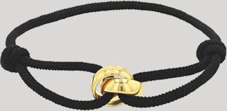 Joop! Armband mit Logo-Anhänger, Schwarz/Gold, Unisex - Bild 1