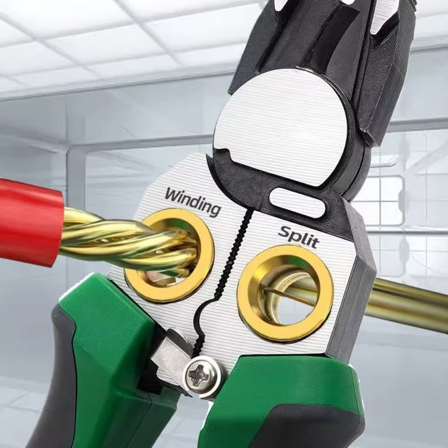 WOZOBUY Elektrische Abisolierzange und Kabelschere als Twister zum Schneiden und Ziehen von Drähten inklusive Spannungsprüferzange - Bild 4