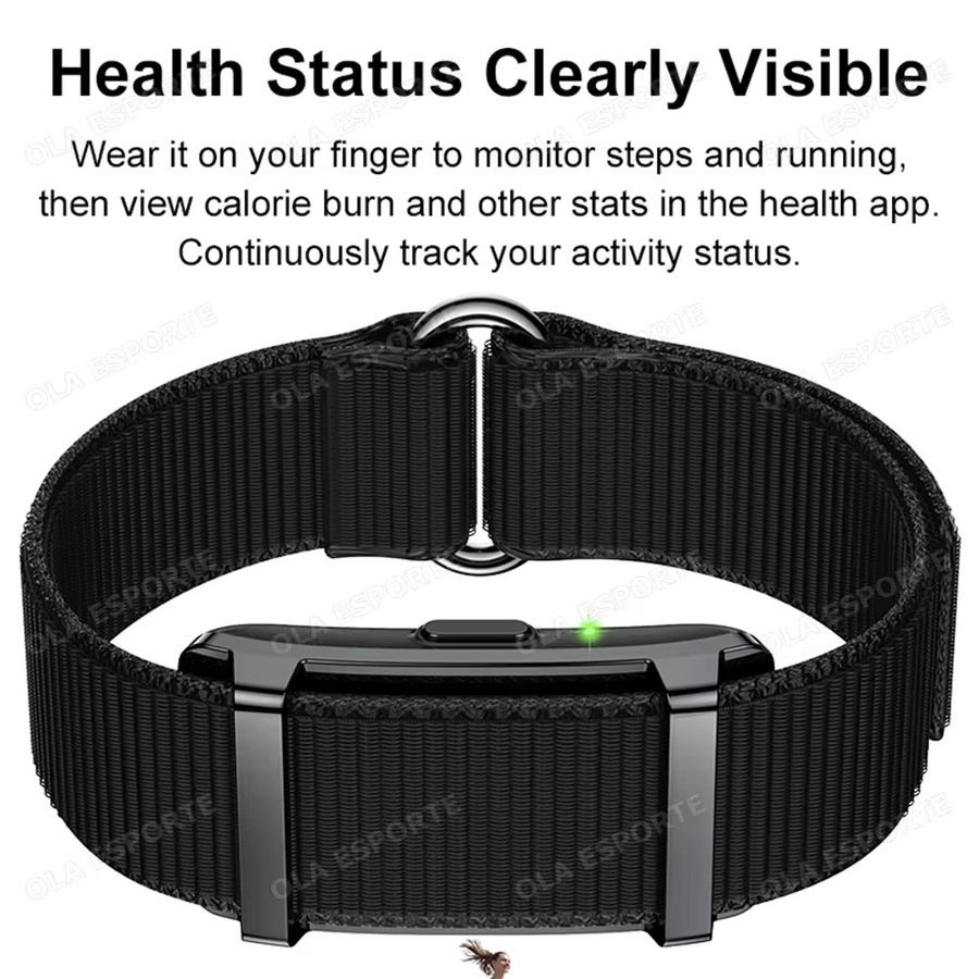 Ola Esporte Smart-Armband 2208A in Schwarz mit Herzfrequenz- und Blutdruckmessung sowie Schrittzähler für Sport und Fitness - Bild 2