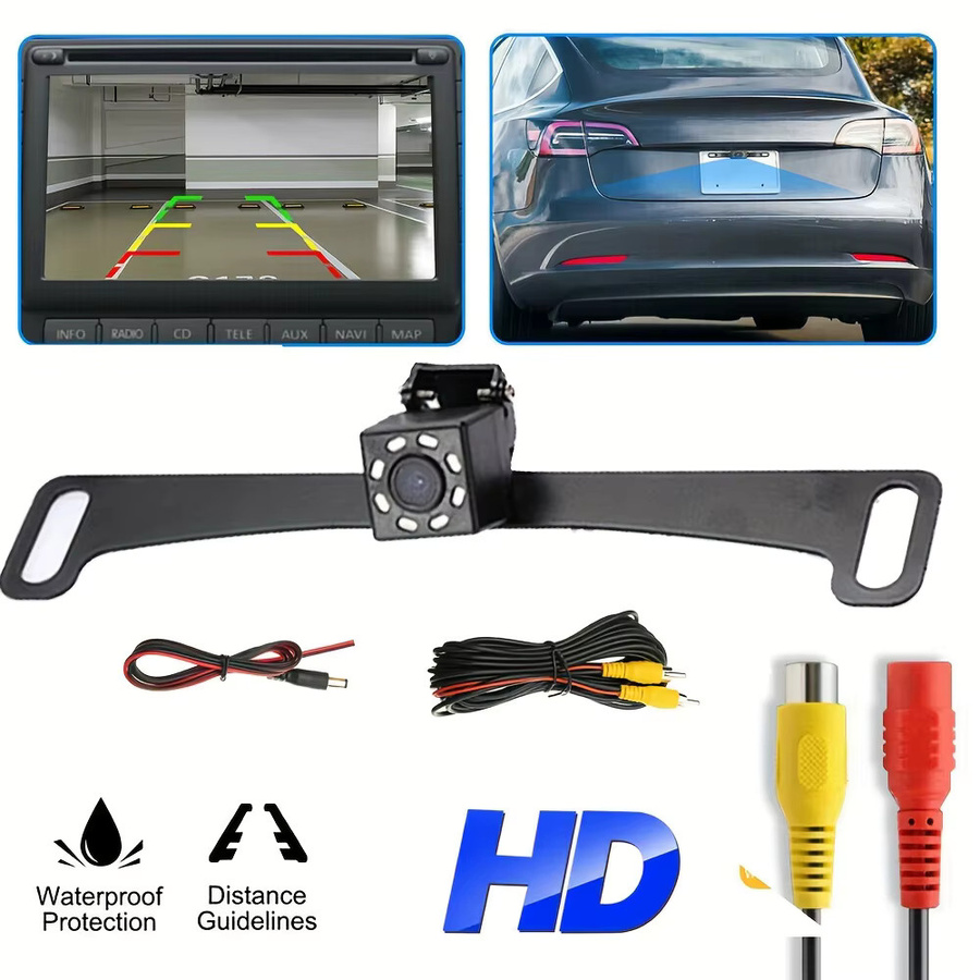 QueenDer Rückfahrkamera mit HD-Nachtsicht und wasserdichtem CMOS in Schwarz - Bild 3