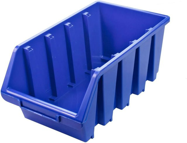 PROREGAL Sichtlagerbox aus Polypropylen in Blau, B/T/H: 20,4 x 15,5 x 34 cm - Bild 1