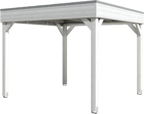 Skan Holz Pavillon Toulouse aus Fichtenholz in Weiß, B/T/H: 294 x 294 x 244 cm - Bild 3