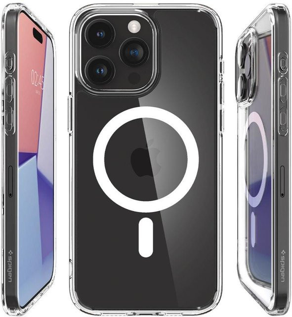Spigen Ultra Hybrid Mag MagSafe Schutzhülle für iPhone 15 Pro in Transparent - Bild 1