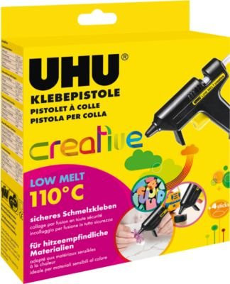 UHU Creative Low Melt Heißklebepistole 110°C mit 4 Klebepatronen in Multicolor - Bild 1