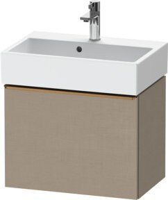 Duravit Waschtischunterschrank D-Neo Compact in Braun/Beige Leinen, B/T/H: 58,4 x 37,2 x 44 cm - Bild 1