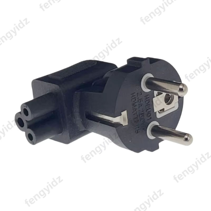 Fengyidz EU-Stromkabel-Steckeradapter von CEE 7/7 Euro Schuko auf IEC320 C5 in Schwarz - Bild 3