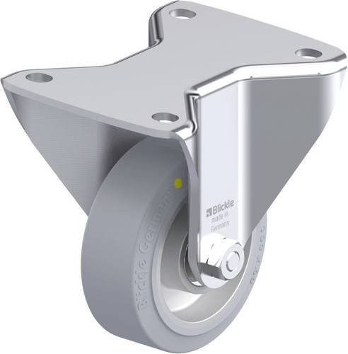 Blickle Stahlblech-Bockrolle BH-ALEV 100K-3-SG-AS in Grau mit 100mm Rad-Durchmesser und 200kg Tragfähigkeit - Bild 1